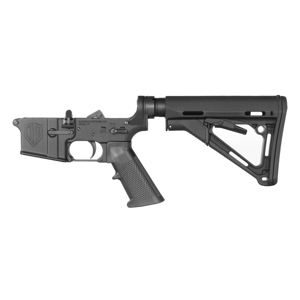  Davidson Defense AR-15 Ambidextrous Bolt Catch Lower Build Kit, Magpul CTR Stock