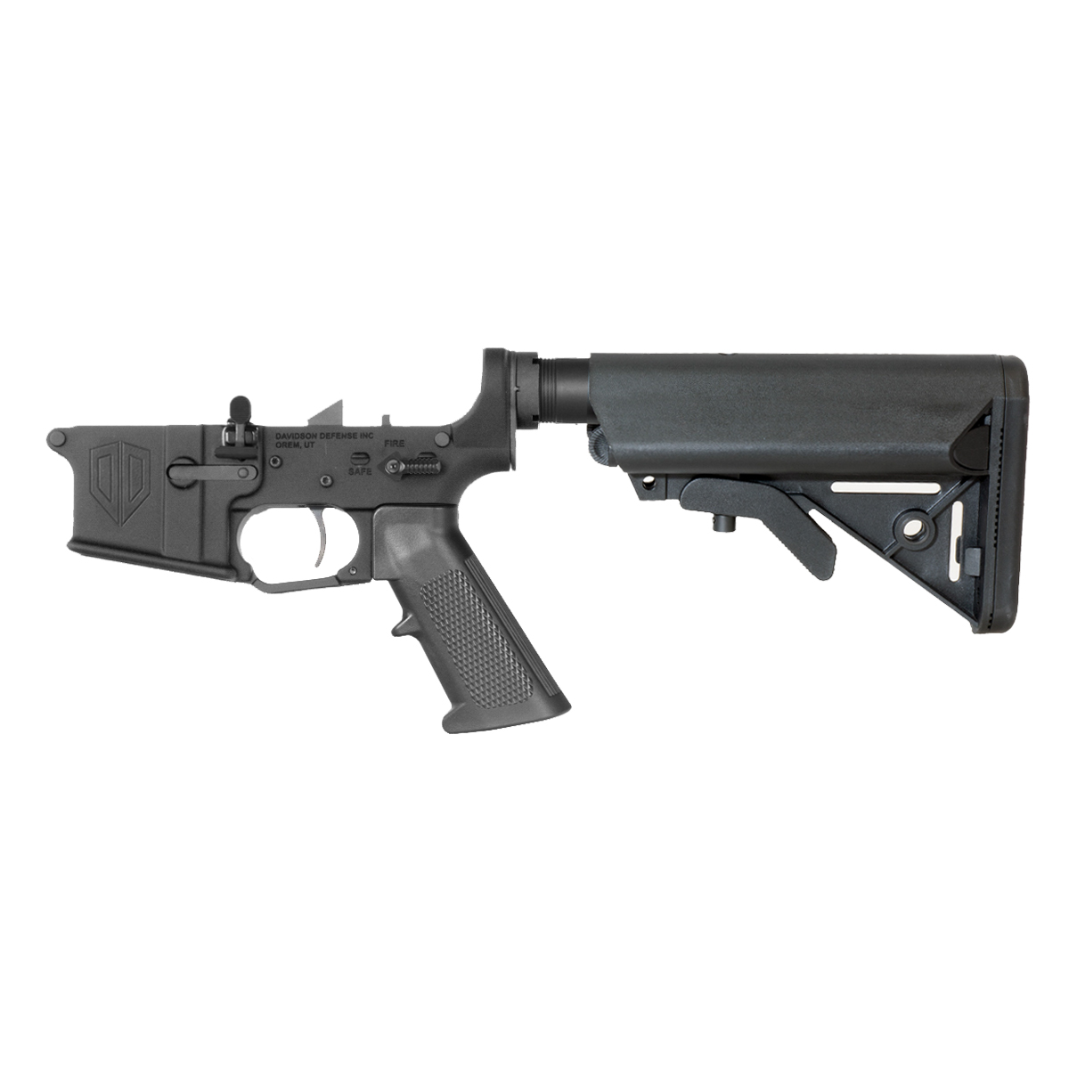  Davidson Defense AR-15 Ambidextrous Bolt Catch Lower Build Kit, Rare Breed FRT-15L3, SOPMOD Style Collapsible Stock