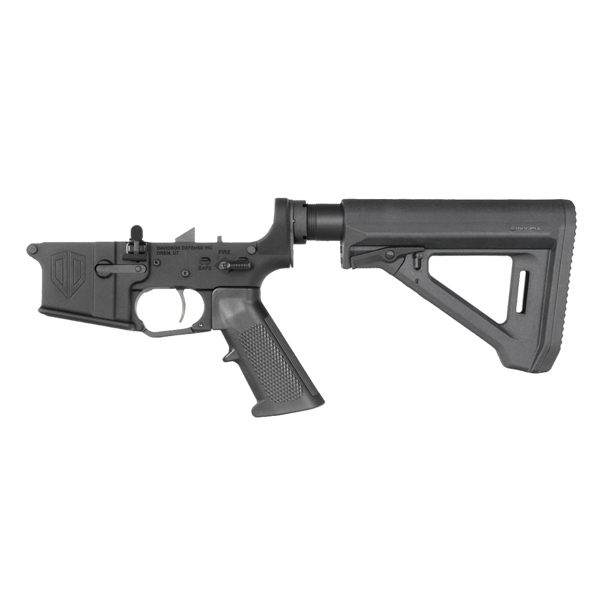  Davidson Defense AR-15 Ambidextrous Bolt Catch Lower Build Kit, Rare Breed FRT-15L3, Magpul MOE RL Carbine Stock
