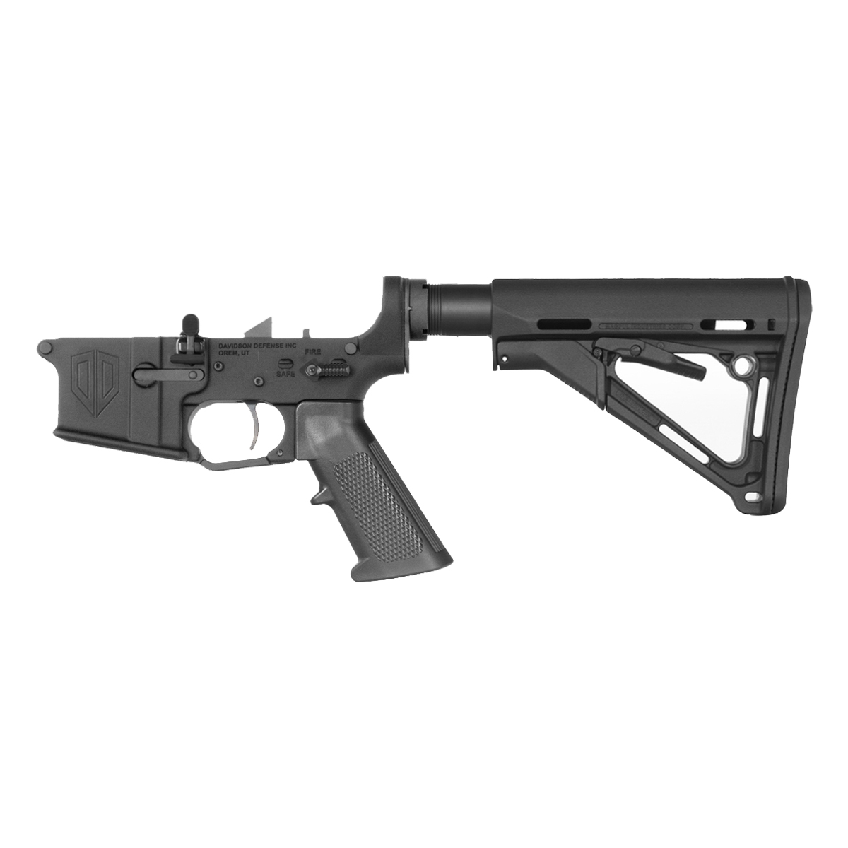  Davidson Defense AR-15 Ambidextrous Bolt Catch Lower Build Kit, Rare Breed FRT-15L3, Magpul CTR Stock
