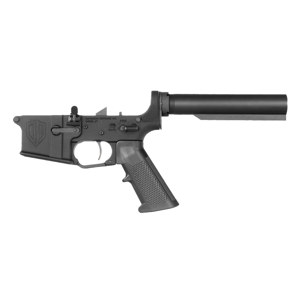  Davidson Defense AR-15 Ambidextrous Bolt Catch Lower Build Kit, Rare Breed FRT-15L3, Heavy-Duty Carbine 6-Position Buffer Tube