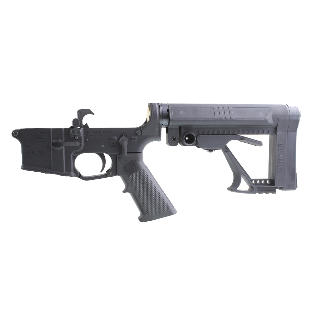  DTT AR-15 Rifle Lower Build Kit w/ Aero Precision X15 Serialized AR-15 Lower Receiver, Luth-AR MBA-5 Adjustable Stock