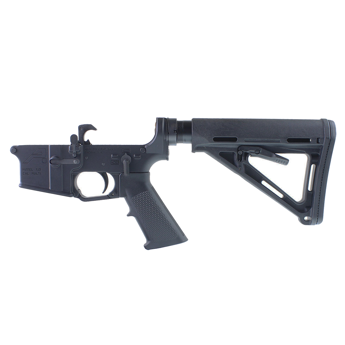  DTT AR-15 Rifle Lower Build Kit w/ Aero Precision X15 AR-15 Lower Receiver, Magpul MOE Mil-Spec Collapsible AR-15 Carbine Synthetic Buttstock