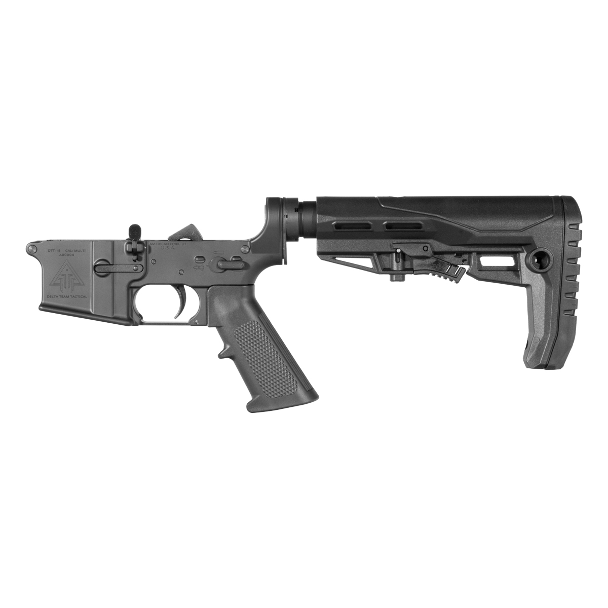  DTT AR-15 Rifle Lower Build Kit, Mil-Spec Enhanced Stock