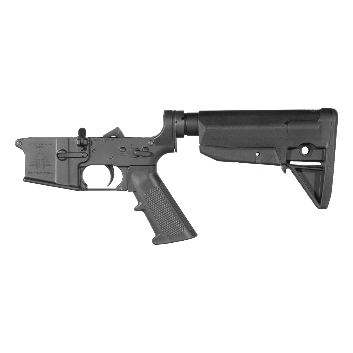  DTT AR-15 Rifle Lower Build Kit, BCM Gunfighter MOD 0 Stock