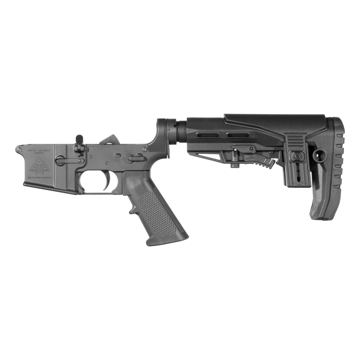  DTT AR-15 Rifle Lower Build Kit, Mil-Spec Enhanced Polymer Cheek Riser Stock