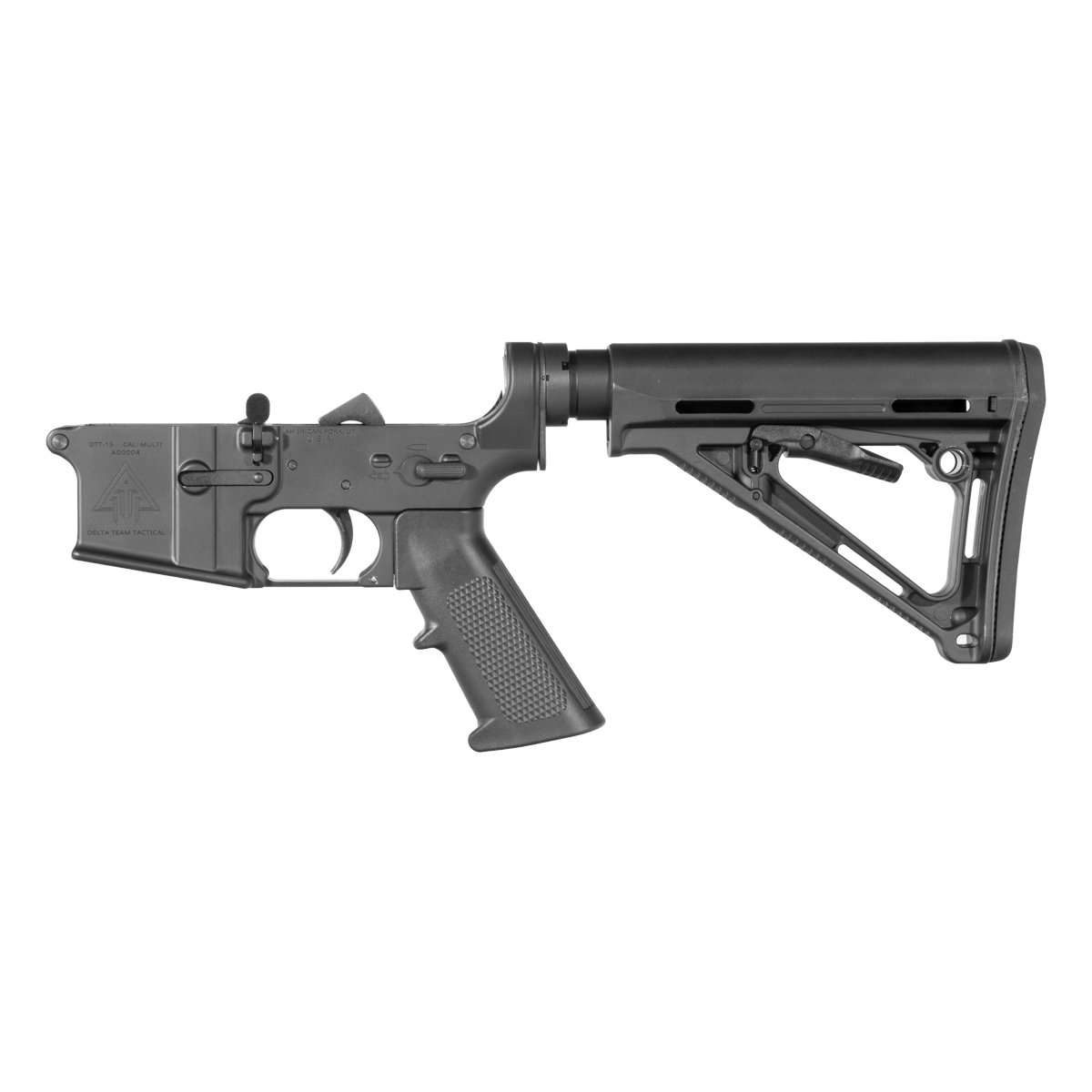  DTT AR-15 Rifle Lower Build Kit, Adjustable Carbine Stock