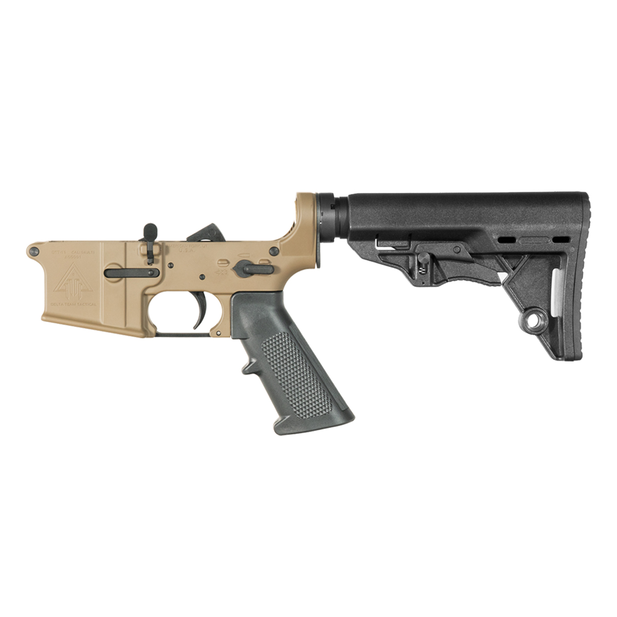 DTT FDE AR-15 Rifle Lower Build Kit, Scout Stock