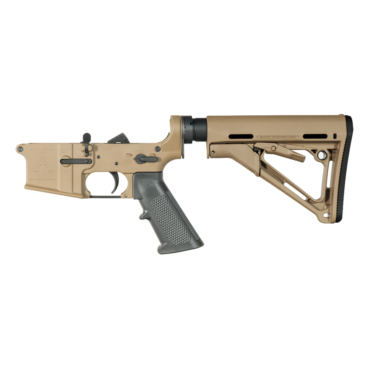 DTT FDE AR-15 Rifle Lower Build Kit, Magpul CTR FDE Stock