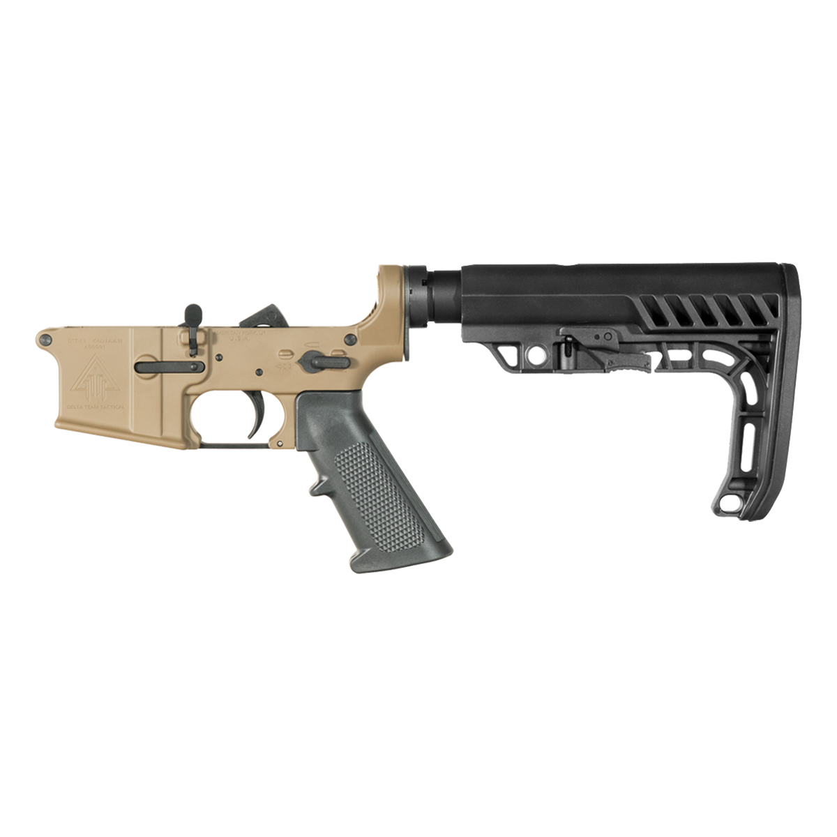 DTT FDE AR-15 Rifle Lower Build Kit, Special Operations Stock
