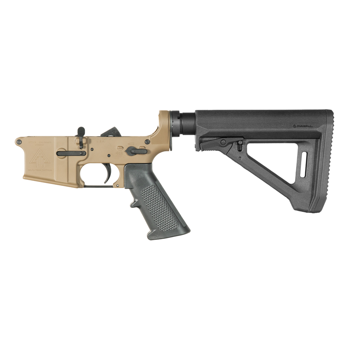 DTT FDE AR-15 Rifle Lower Build Kit, Magpul MOE RL Carbine Stock