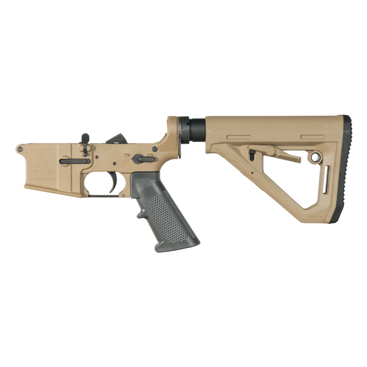 DTT FDE AR-15 Rifle Lower Build Kit, Magpul DT FDE Carbine Stock