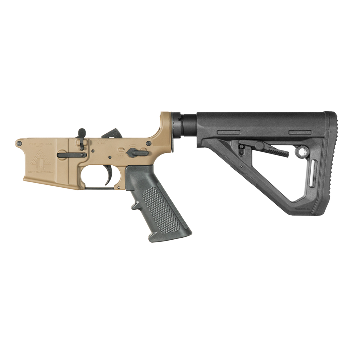 DTT FDE AR-15 Rifle Lower Build Kit, Magpul DT Carbine Stock