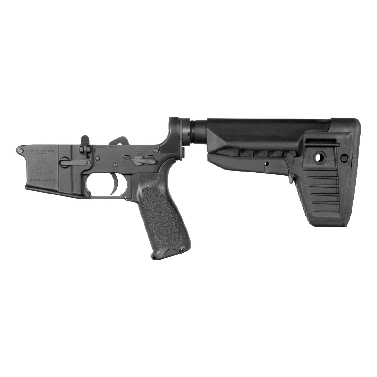 DTT AR-15 Rifle Lower Build Kit, Premium Uintah 3.0 lb Drop-In Ultra Match Trigger, BCM Furniture