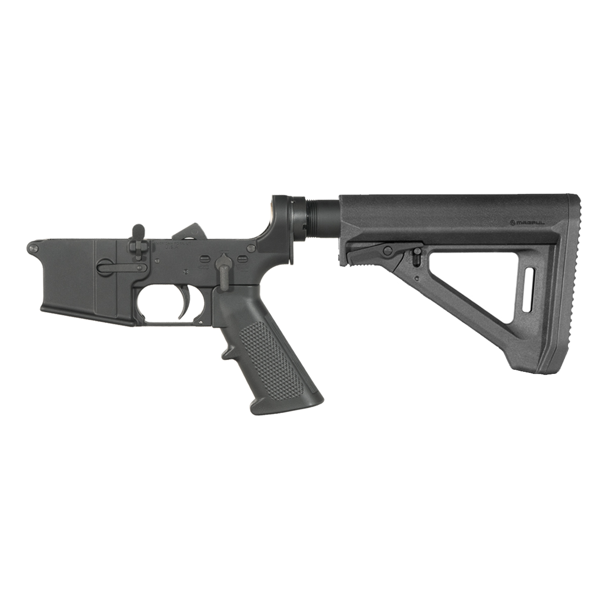 NO-LOGO AR-15 Rifle Lower Build Kit, Magpul MOE RL Carbine Stock