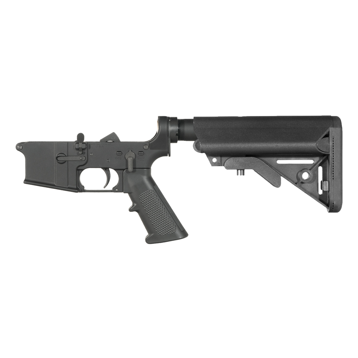 NO-LOGO AR-15 Rifle Lower Build Kit, SOPMOD Style Collapsible Stock
