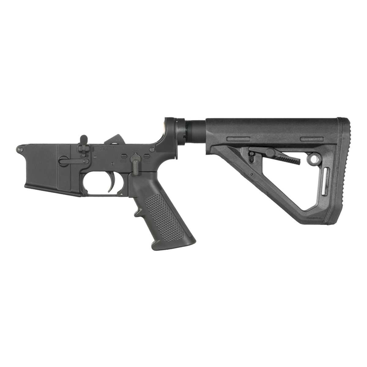 NO-LOGO AR-15 Rifle Lower Build Kit, Magpul DT Carbine Stock