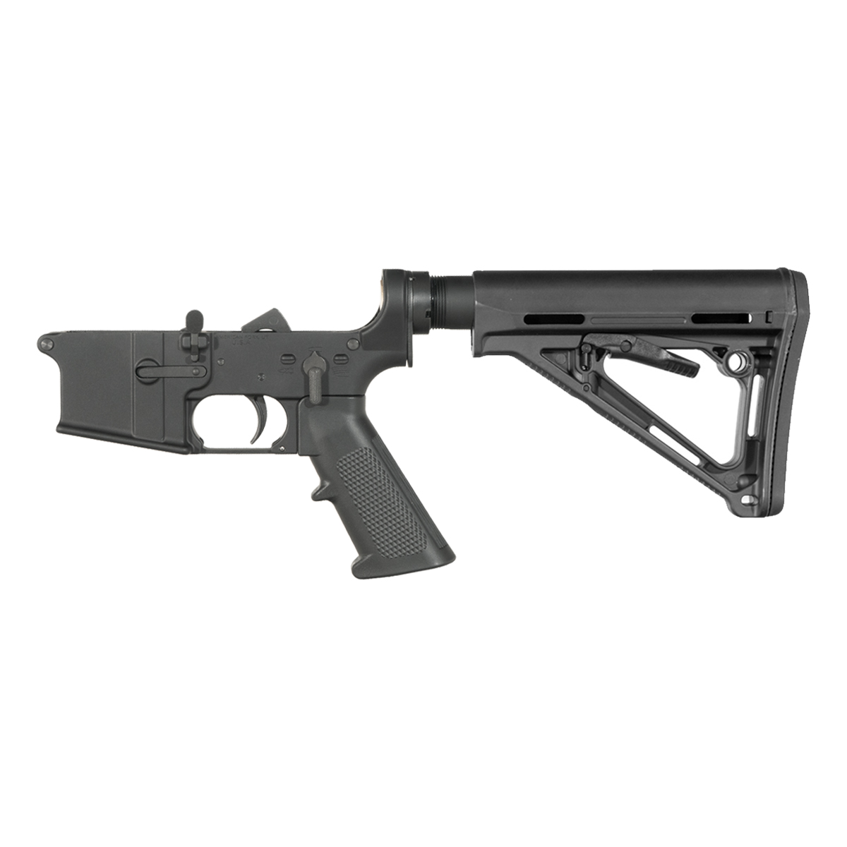 NO-LOGO AR-15 Rifle Lower Build Kit, Adjustable Carbine Stock