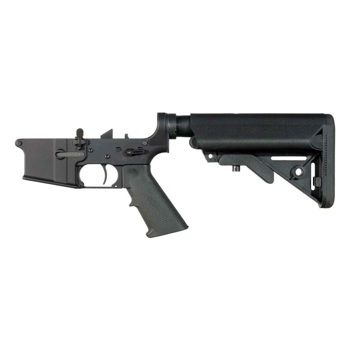 NO-LOGO AR-15 Rifle Lower Build Kit, Rare Breed FRT-15L3, SOPMOD Style Collapsible Stock