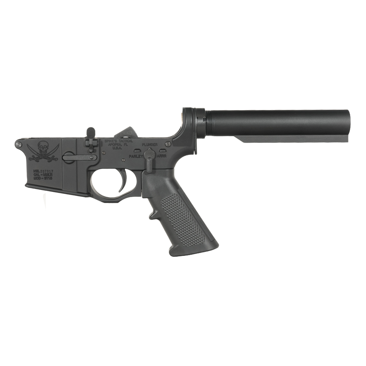 Spike's Tactical Calico Jack Rifle Lower Build Kit, Mil-Spec Heavy-Duty Carbine 6-Position Buffer Tube