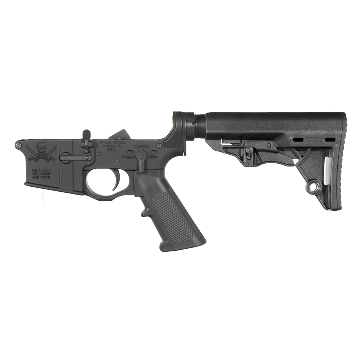Spike's Tactical Calico Jack Rifle Lower Build Kit, Scout Stock