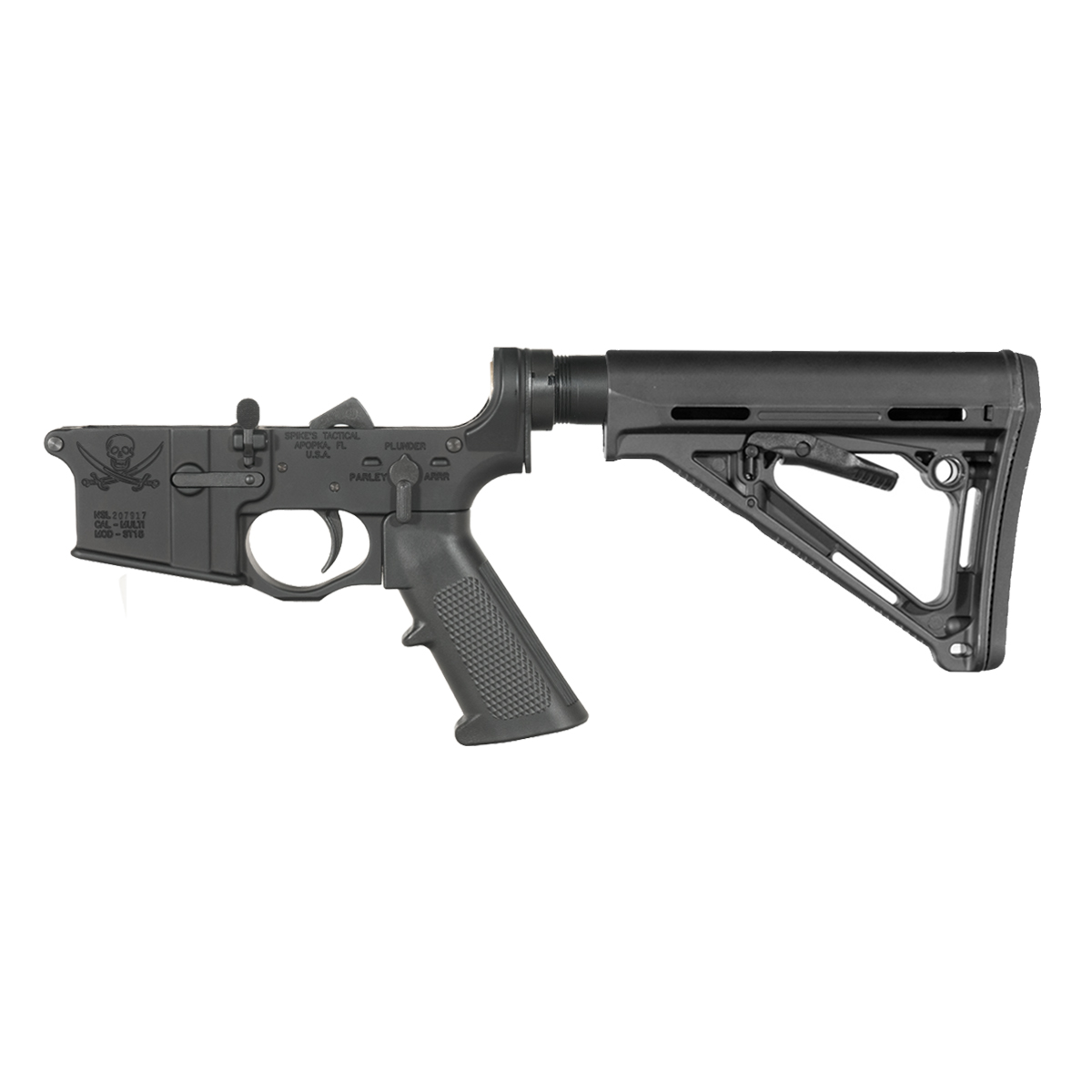 Spike's Tactical Calico Jack Rifle Lower Build Kit, Adjustable Carbine Stock