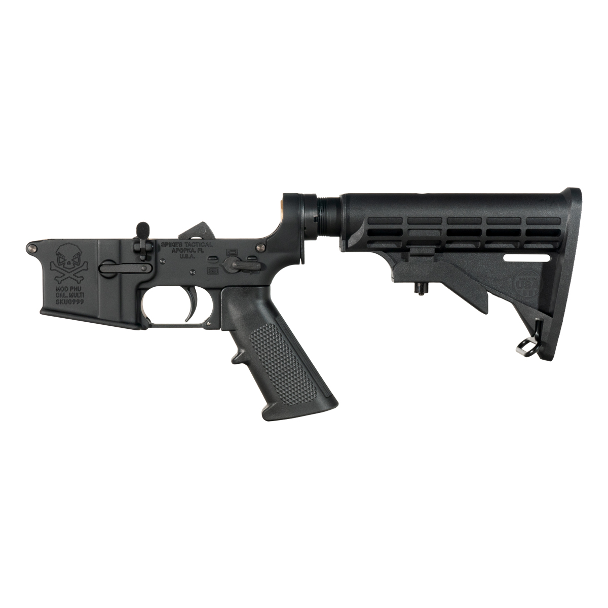Spike's Tactical PHU Skull Rifle Lower Build Kit, M4 Style Buttstock