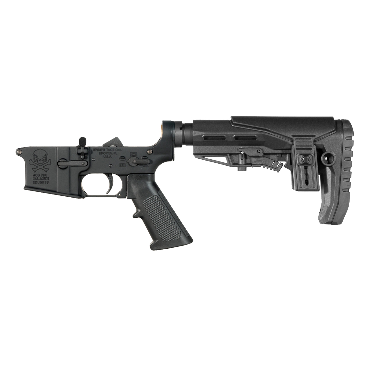 Spike's Tactical PHU Skull Rifle Lower Build Kit, Enhanced Stock