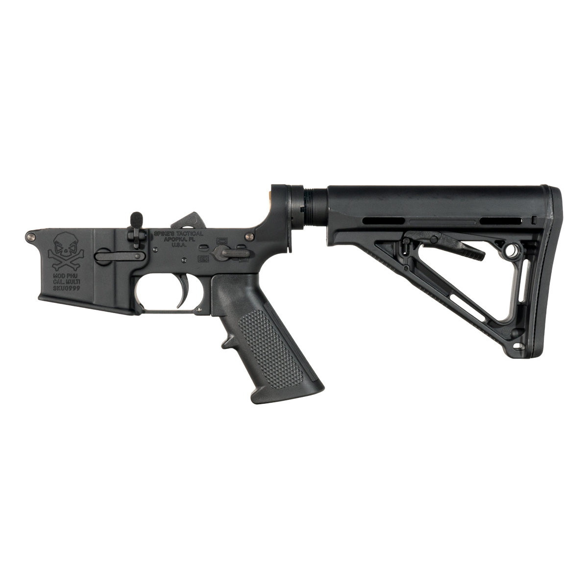 Spike's Tactical PHU Skull Rifle Lower Build Kit, Adjustable Carbine Stock