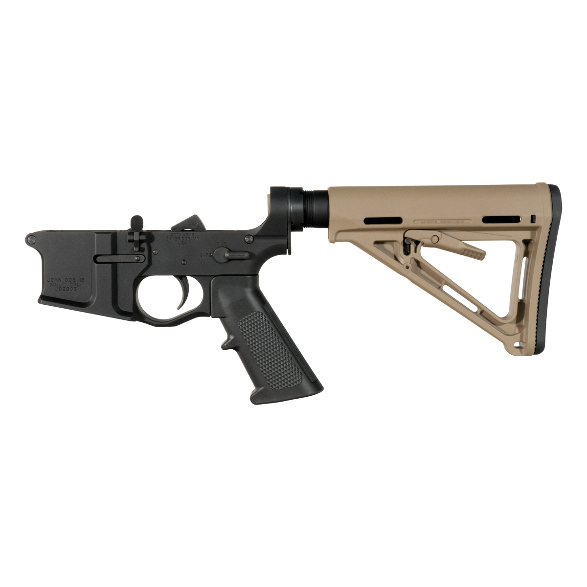 Sota Arms John Doe Rifle Lower Build Kit, Magpul MOE FDE Carbine Stock