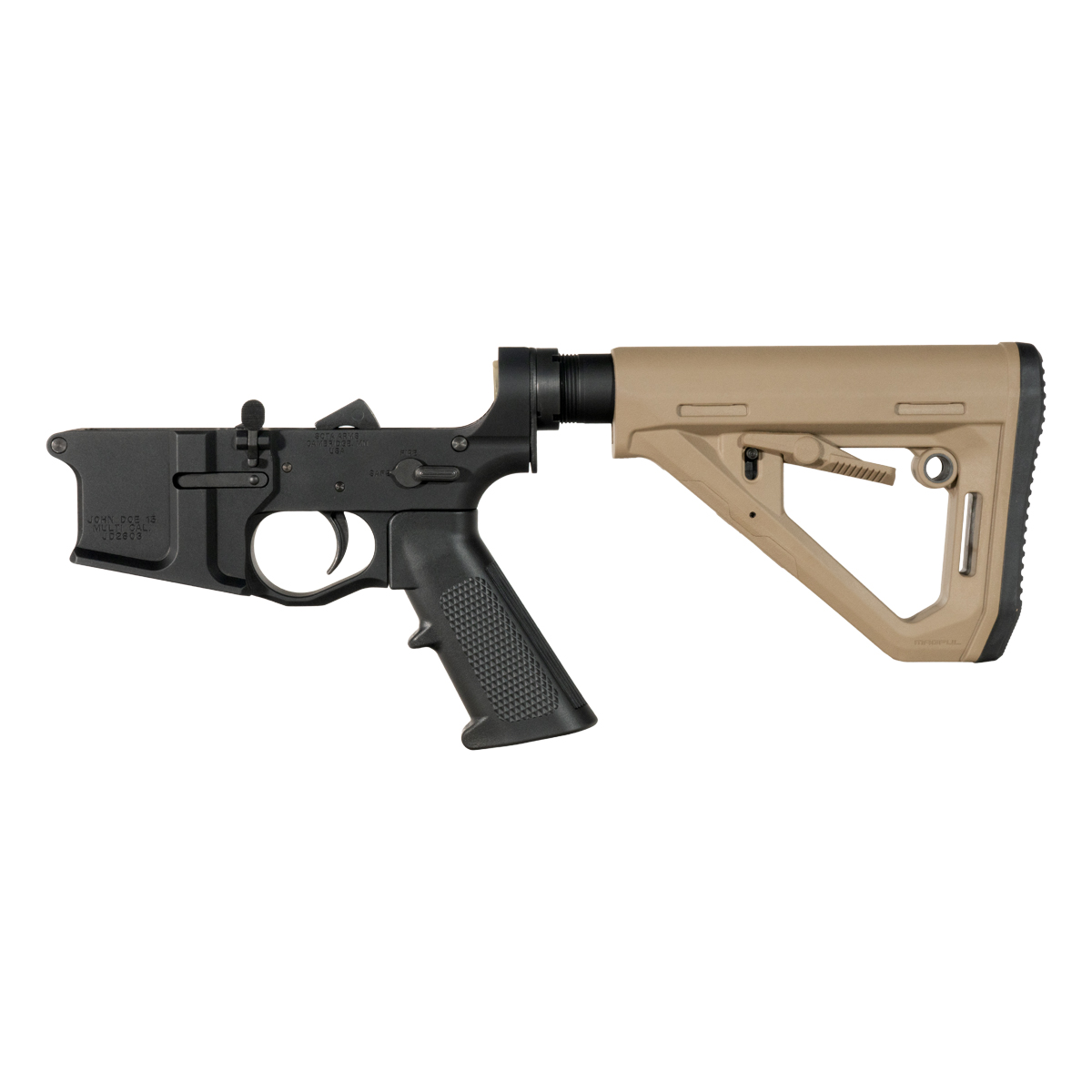 Sota Arms John Doe Rifle Lower Build Kit, Magpul FDE DT Carbine Stock