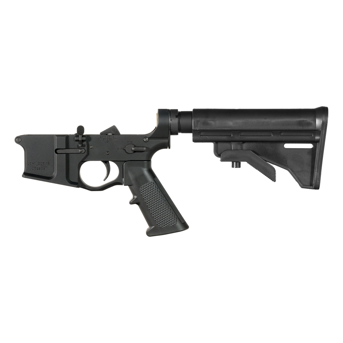 Sota Arms John Doe Rifle Lower Build Kit, Team Accessories M4 Style Butt Stock