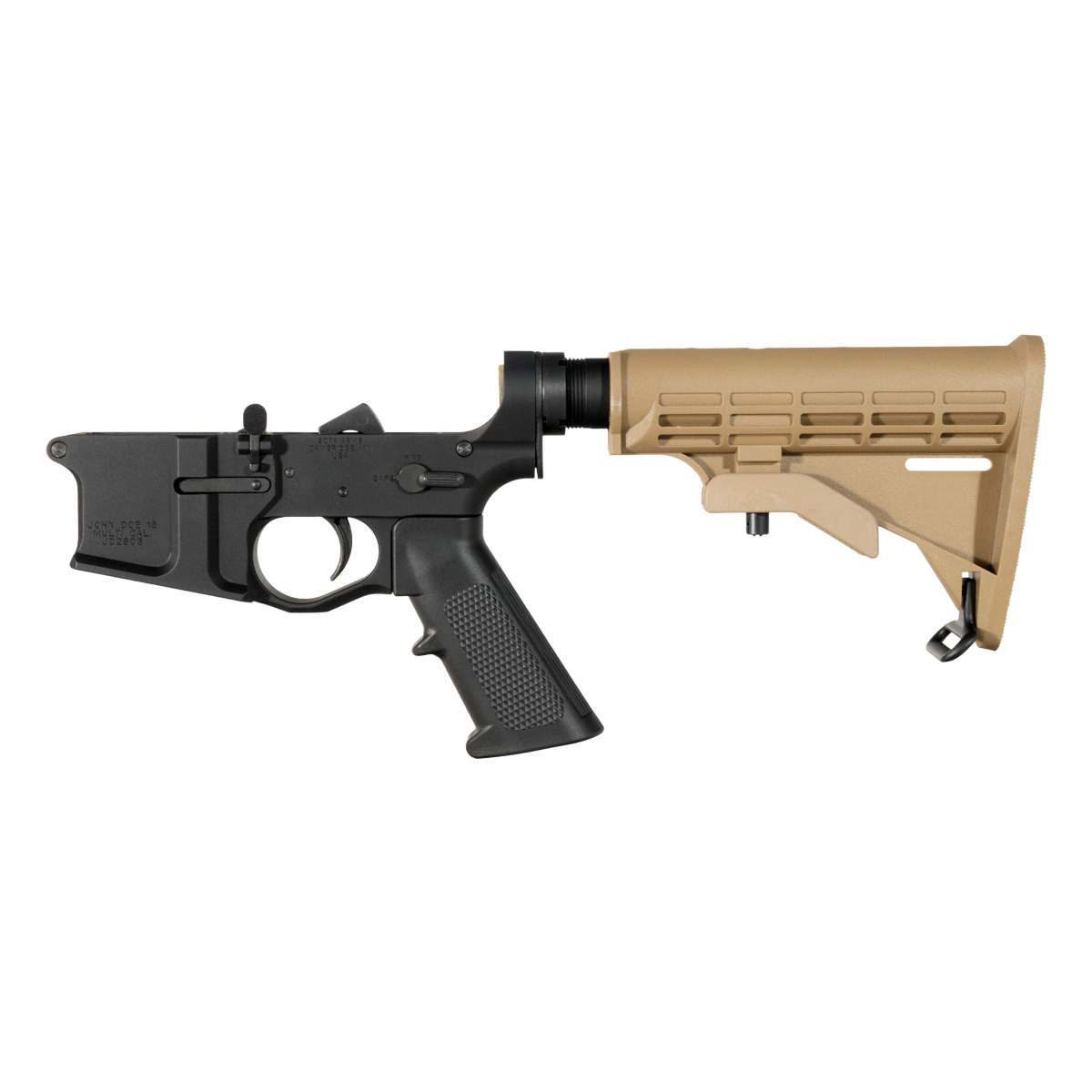 Sota Arms John Doe Rifle Lower Build Kit, M4 Style FDE Buttstock