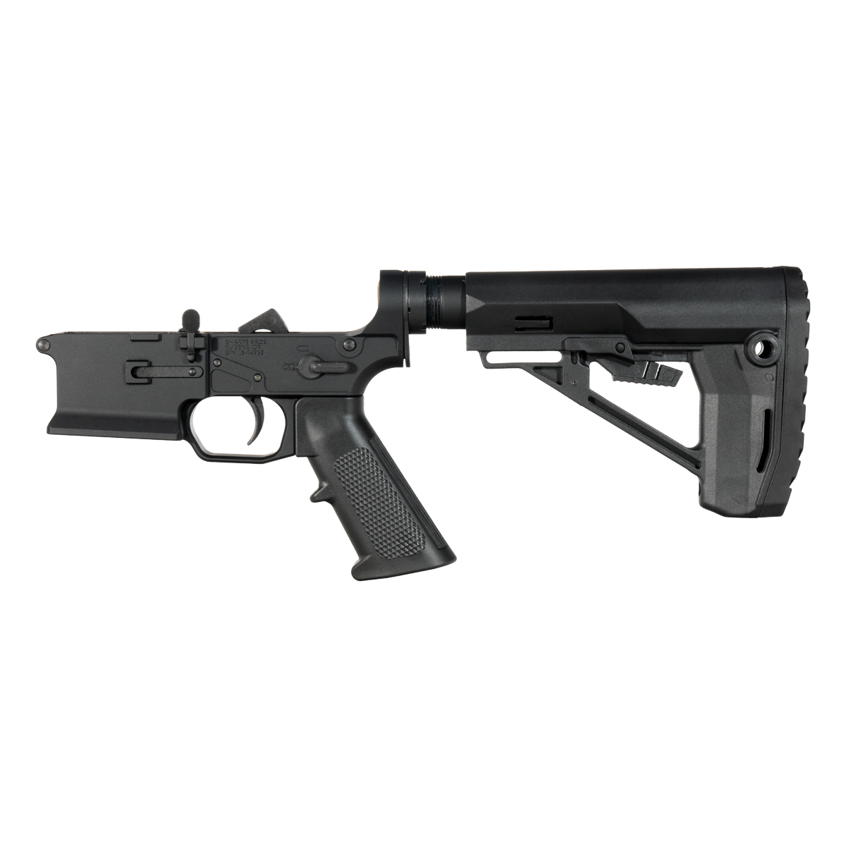 Sharps Bros Ambidextrous Bolt Release AR-15 Rifle Lower Build Kit, Ranger Stock