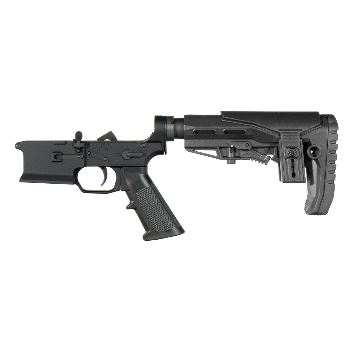 Sharps Bros Ambidextrous Bolt Release AR-15 Rifle Lower Build Kit, Enhanced Stock