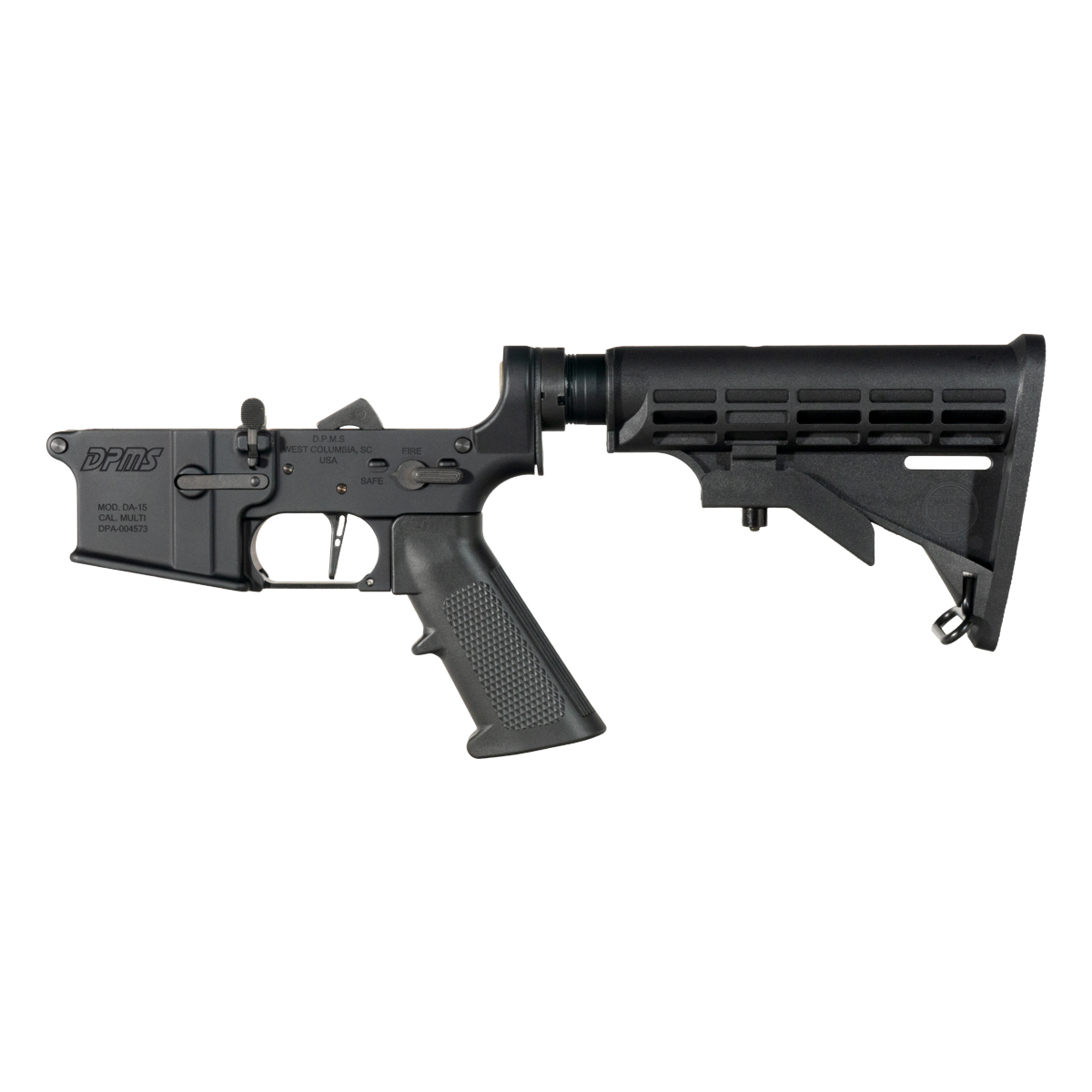 DPMS AR-15 Rifle Lower Build Kit, Straight Trigger Shoe, M4 Style Buttstock