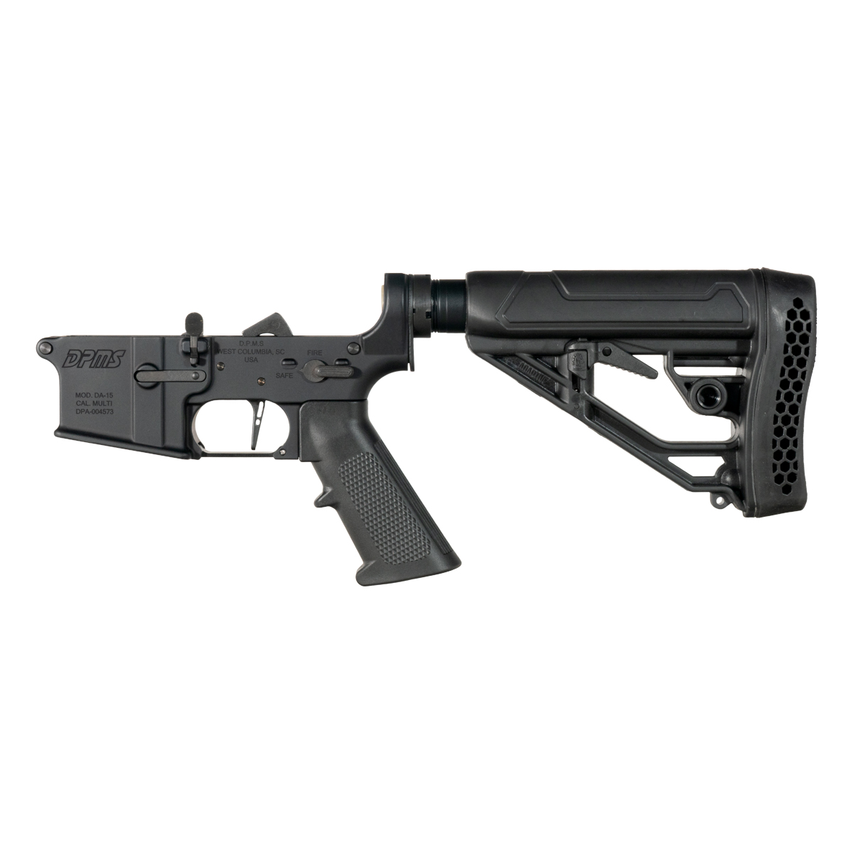 DPMS AR-15 Rifle Lower Build Kit, Straight Trigger Shoe, Adaptive Tactical EX Performance Adjustable Stock