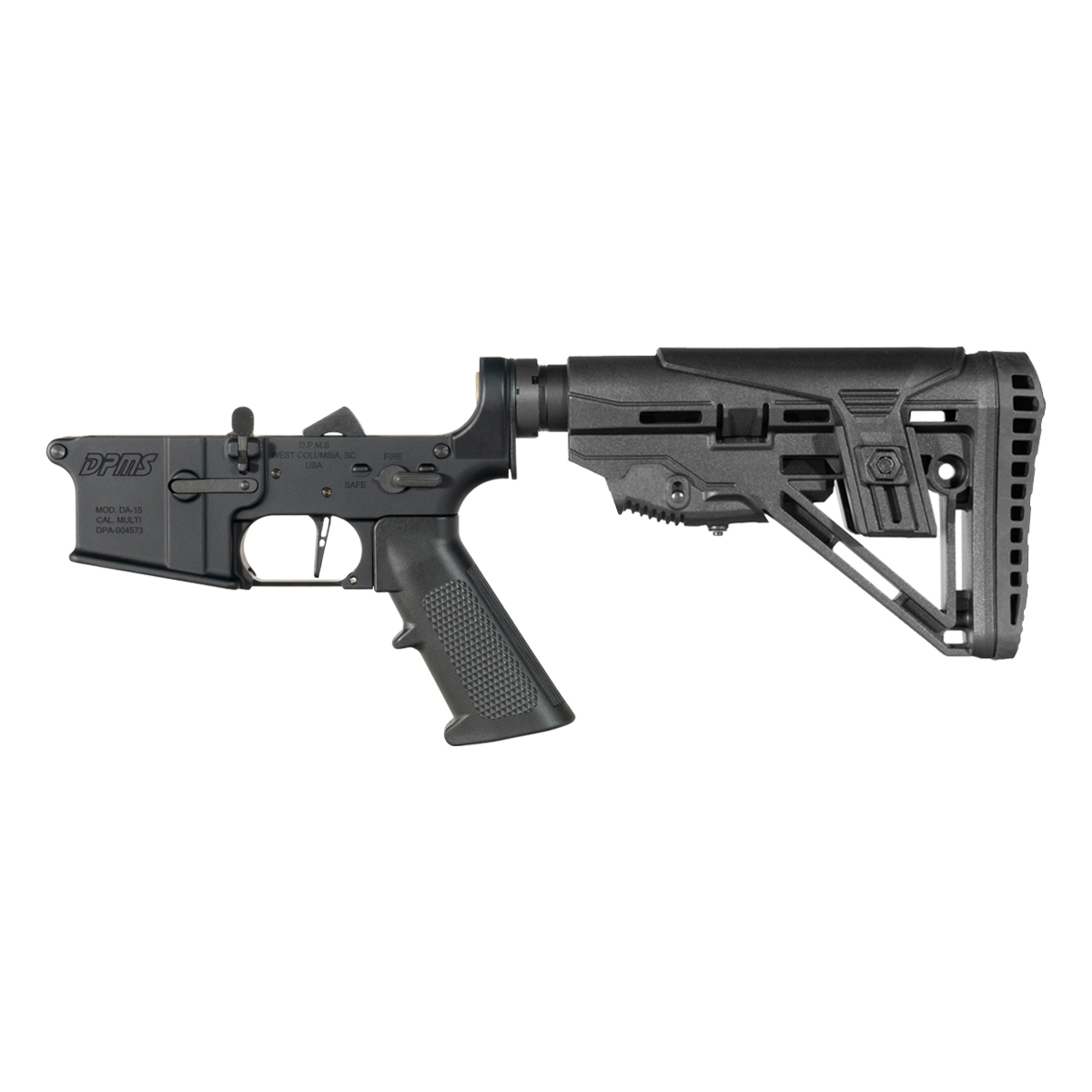 DPMS AR-15 Rifle Lower Build Kit, Straight Trigger Shoe, Mil-Spec Enhanced Stock
