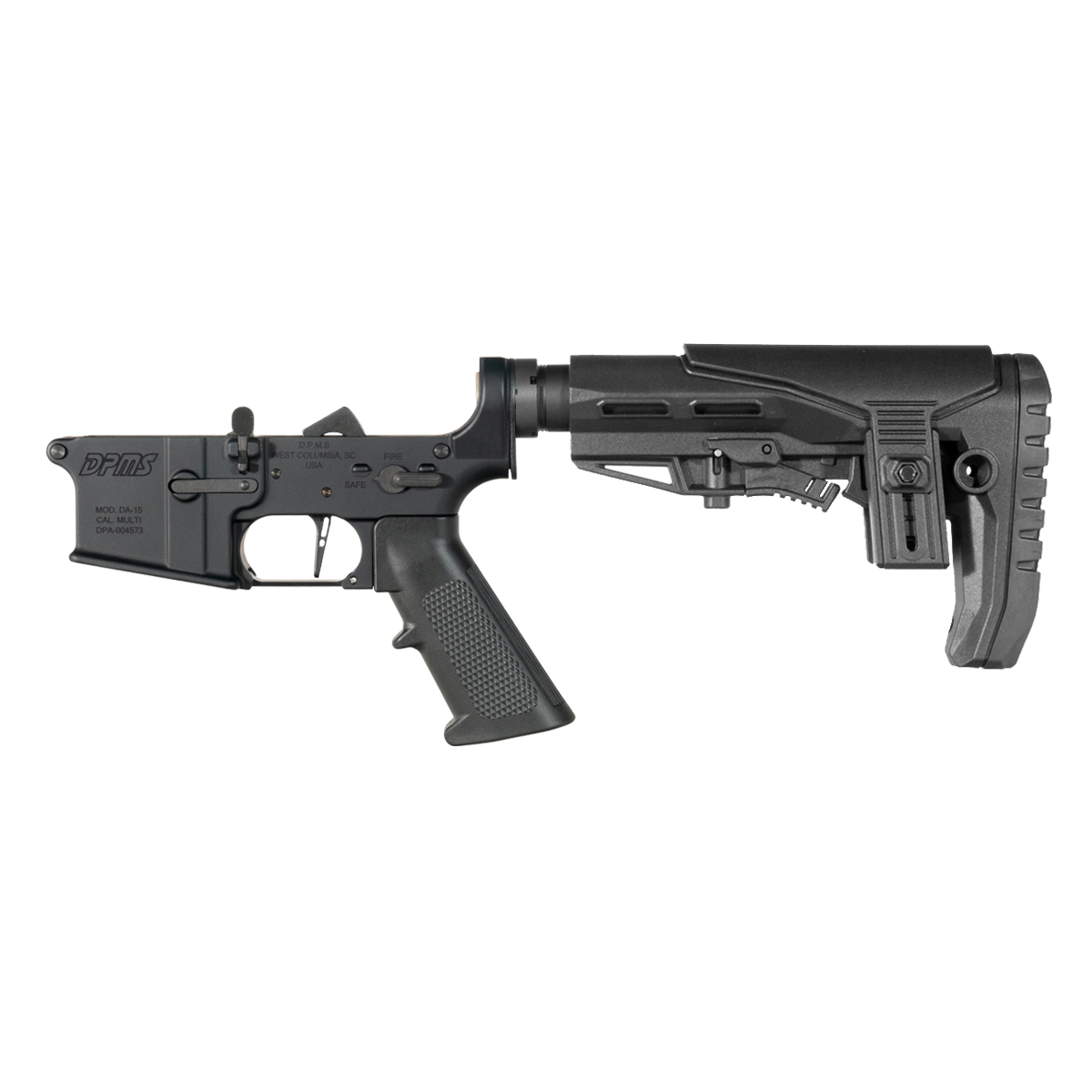 DPMS AR-15 Rifle Lower Build Kit, Straight Trigger Shoe, Enhanced Stock