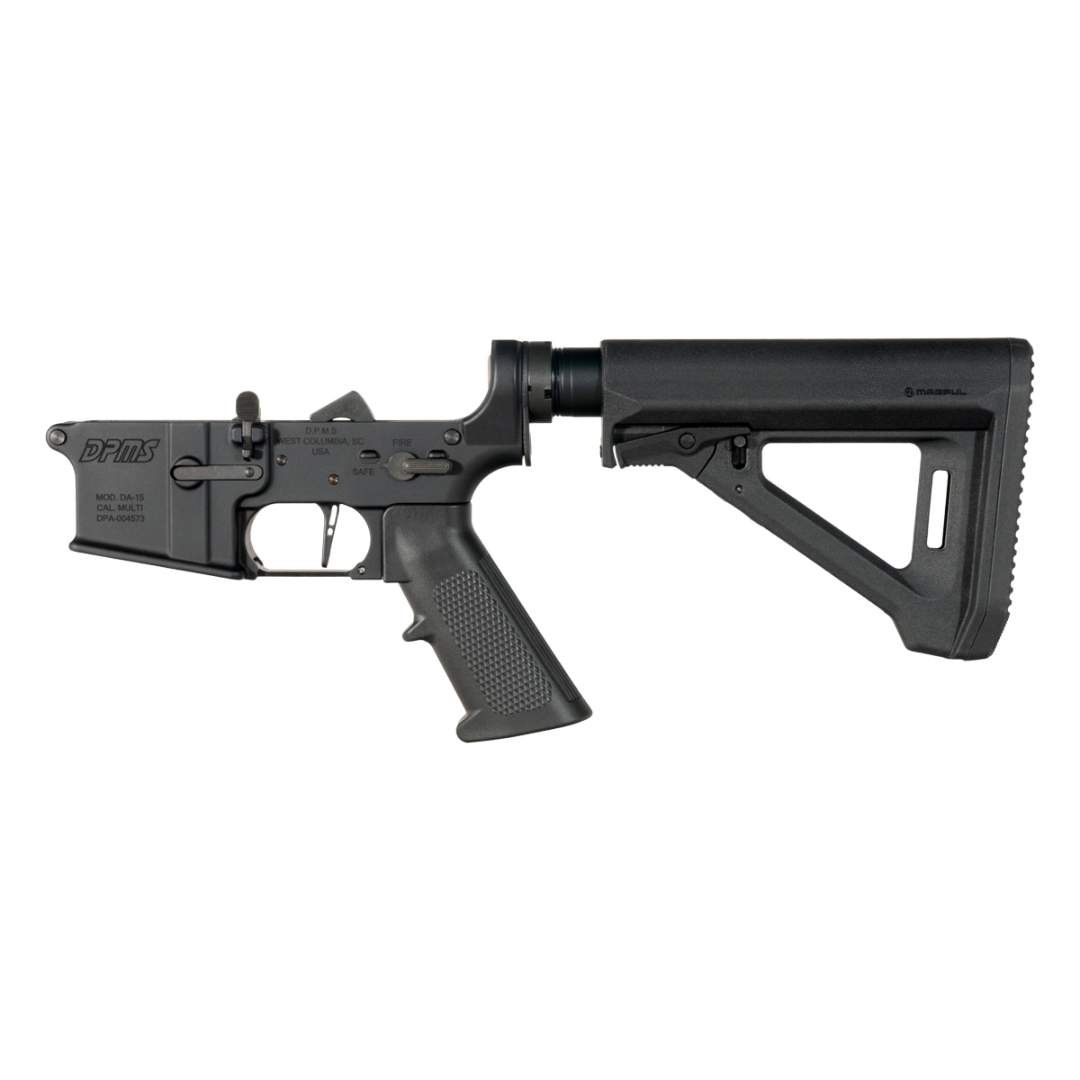 DPMS AR-15 Rifle Lower Build Kit, Straight Trigger Shoe, Magpul MOE RL Carbine Stock