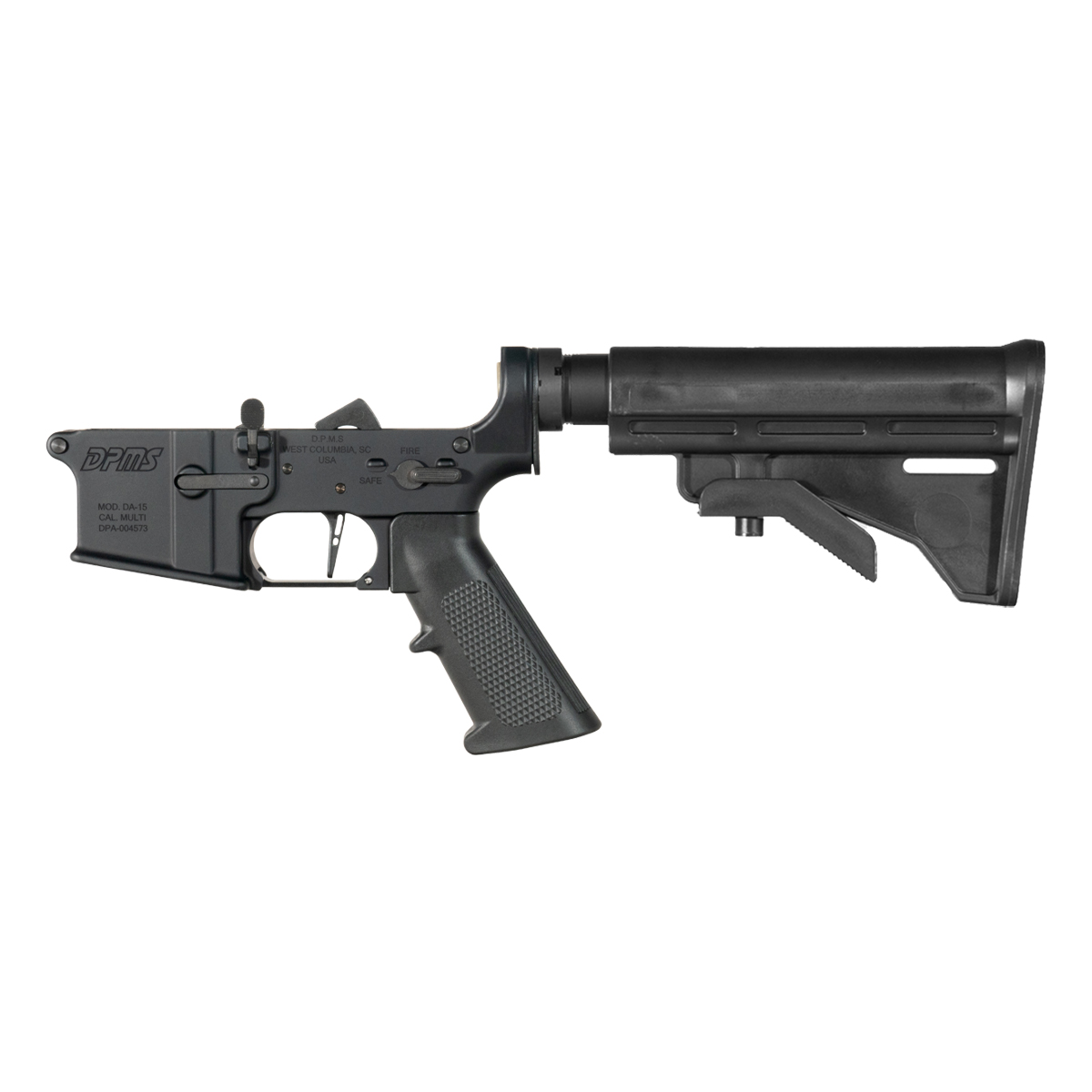 DPMS AR-15 Rifle Lower Build Kit, Straight Trigger Shoe, Team Accessories M4 Style Butt Stock