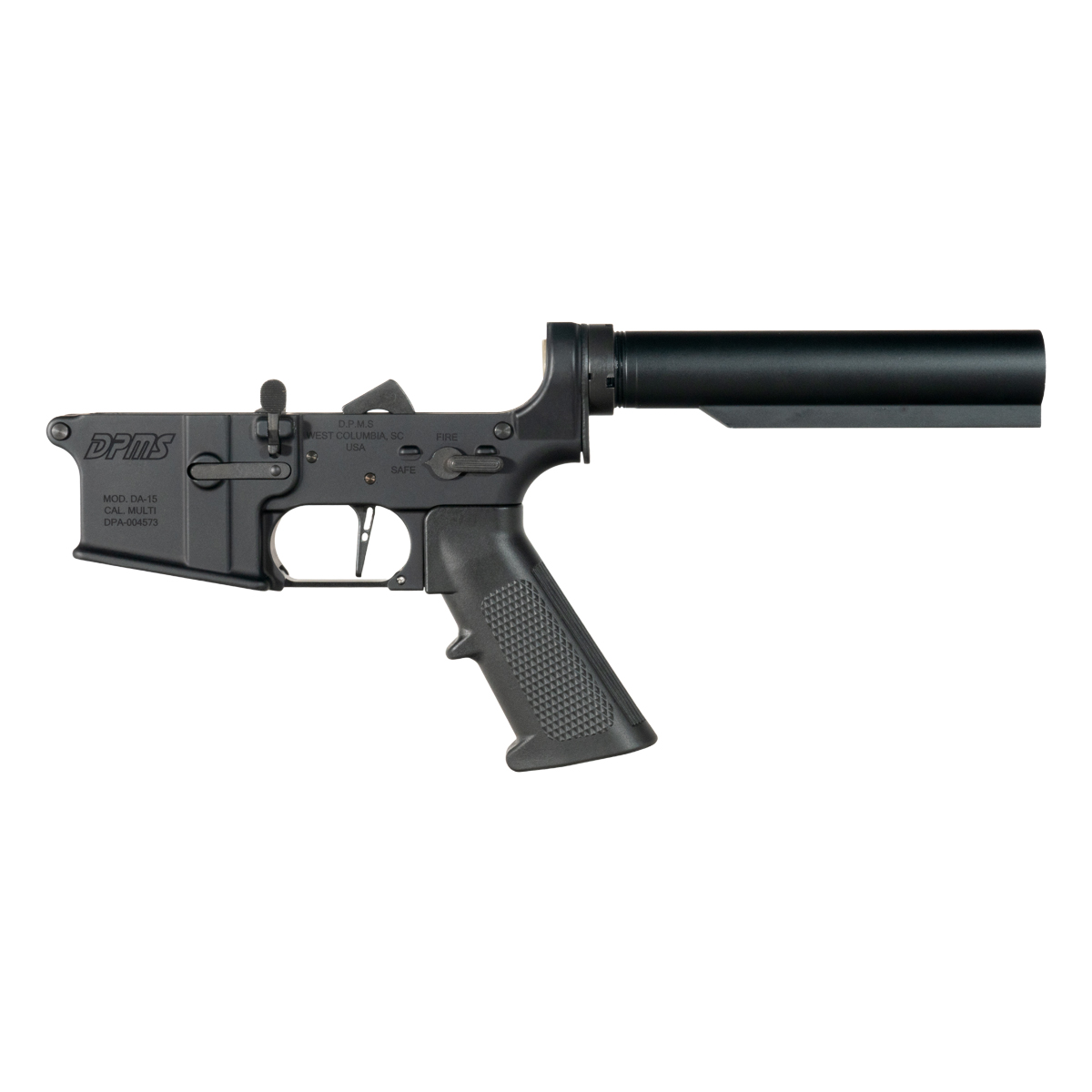 DPMS AR-15 Rifle Lower Build Kit, Straight Trigger Shoe, Heavy-Duty Carbine 6-Position Buffer Tube