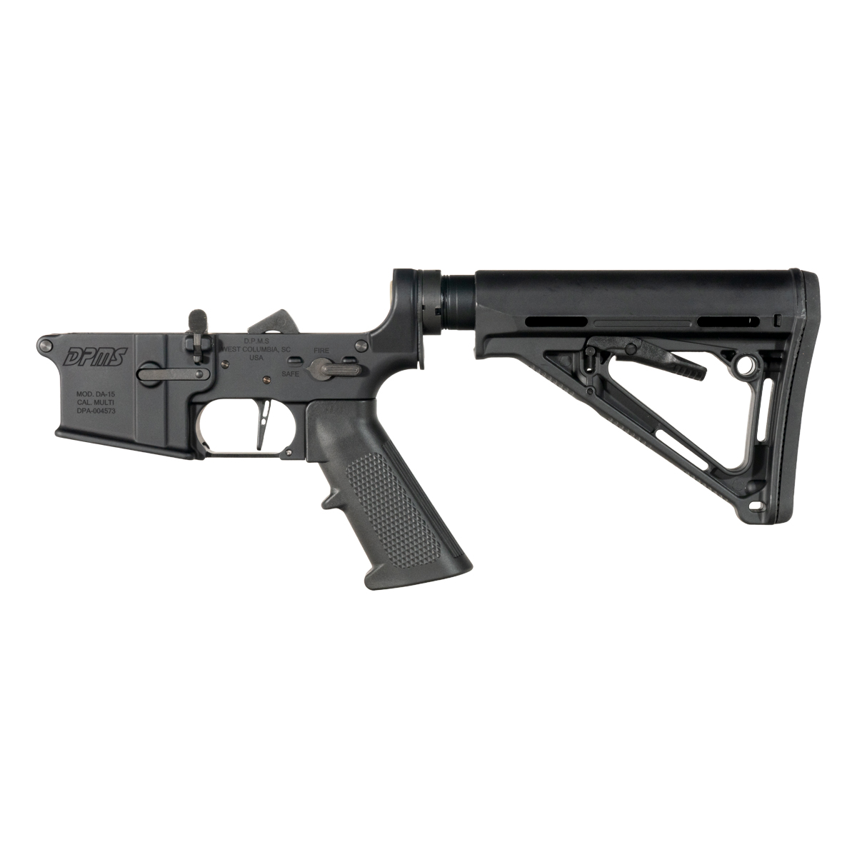 DPMS AR-15 Rifle Lower Build Kit, Straight Trigger Shoe, Adjustable Carbine Stock