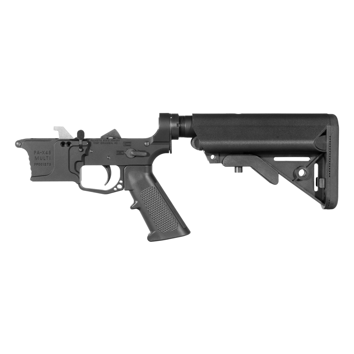 Blemished PSA AR-45 Billet Rifle Lower Build Kit, SOPMOD Style Collapsible Stock