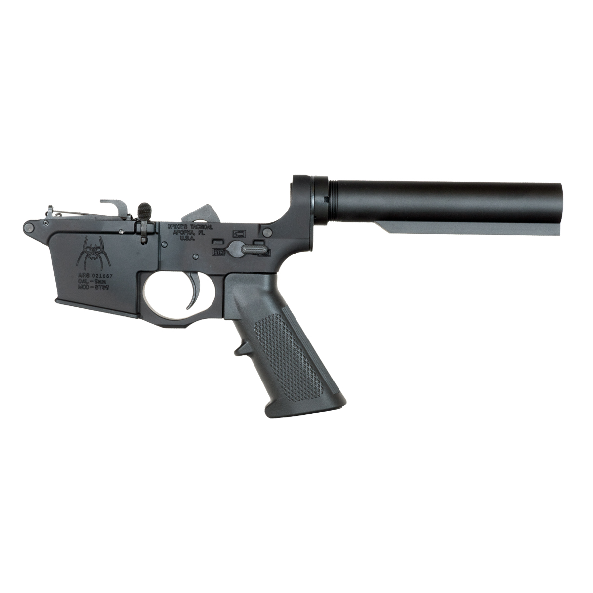 DTT AR-9 Rifle Lower Build Kit w/ Spikes Tactical Spider Logo *BLEM* Lower Receiver