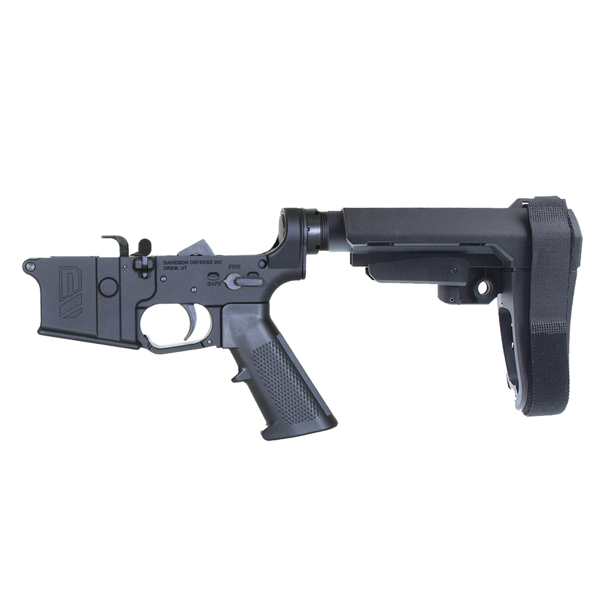  Davidson Defense AR-9 Rifle Lower Build Kit w/ SB Tactical AR-15 SBA3 Pistol Brace