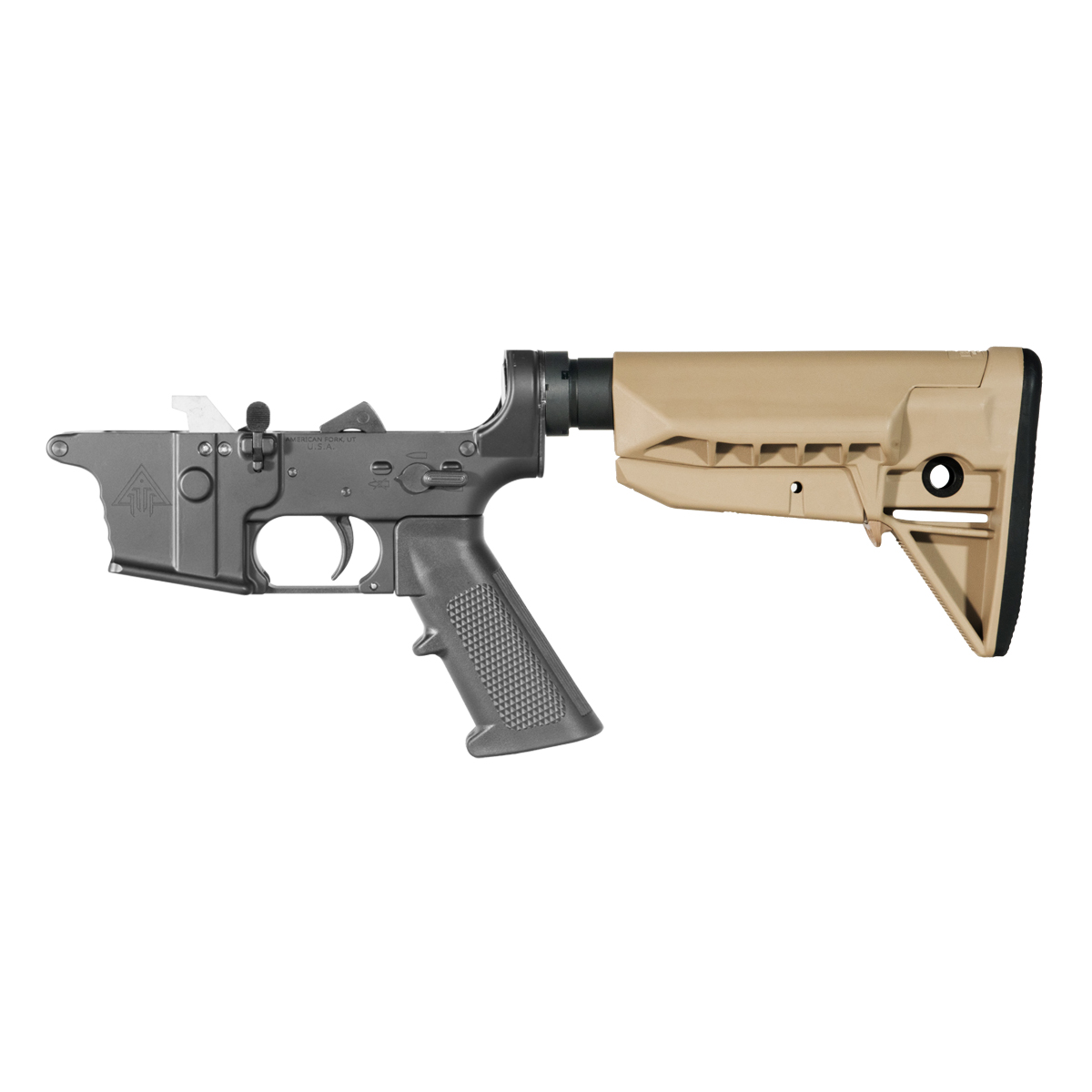 DTT AR-9 Rifle Lower Build Kit, BCM FDE Mod 0 SOPMOD Stock