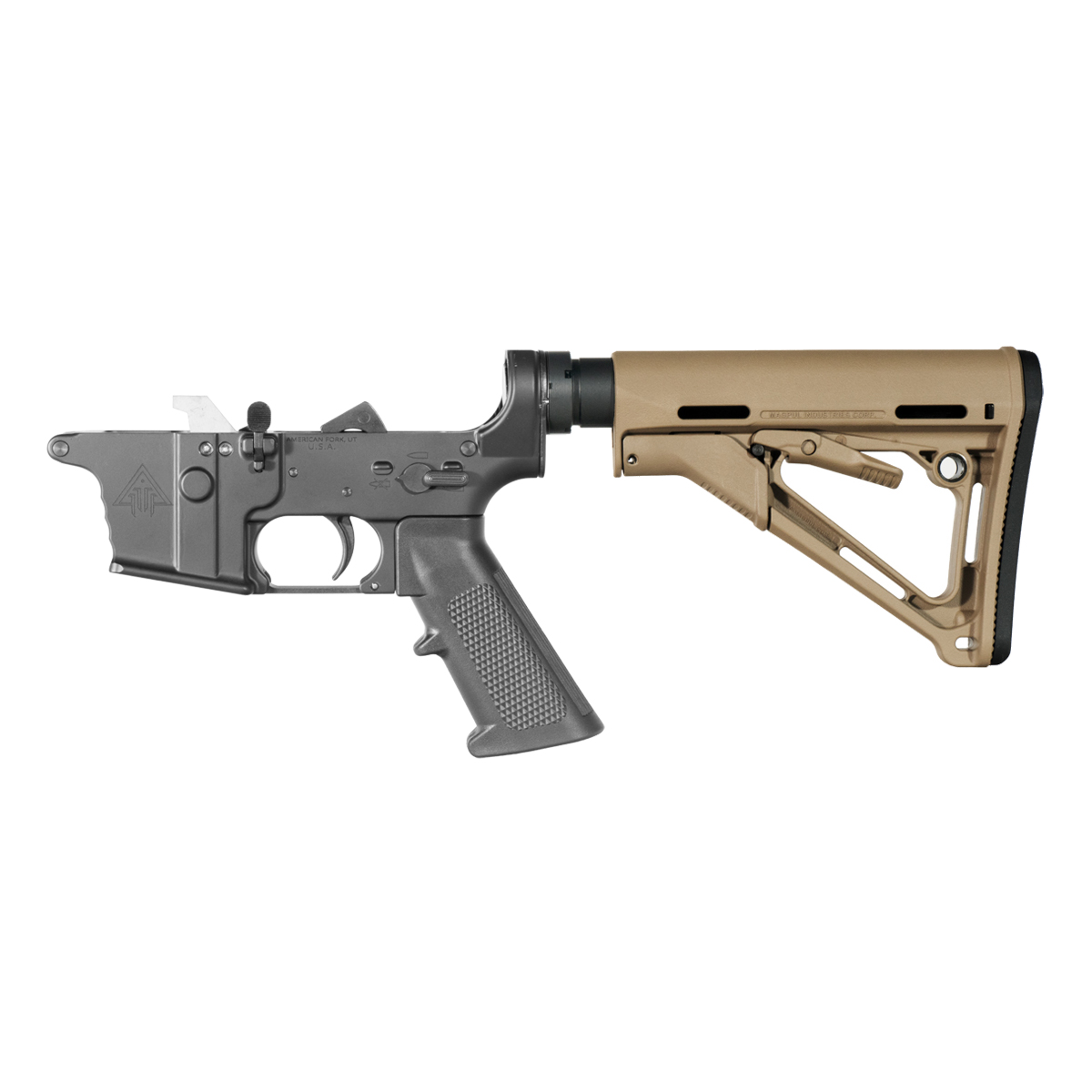 DTT AR-9 Rifle Lower Build Kit, Magpul FDE CTR Stock