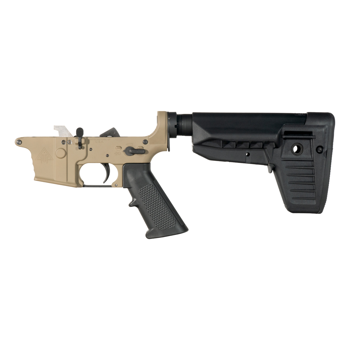 DTT FDE AR-9 Rifle Lower Build Kit, BCM Mod 1 SOPMOD Stock
