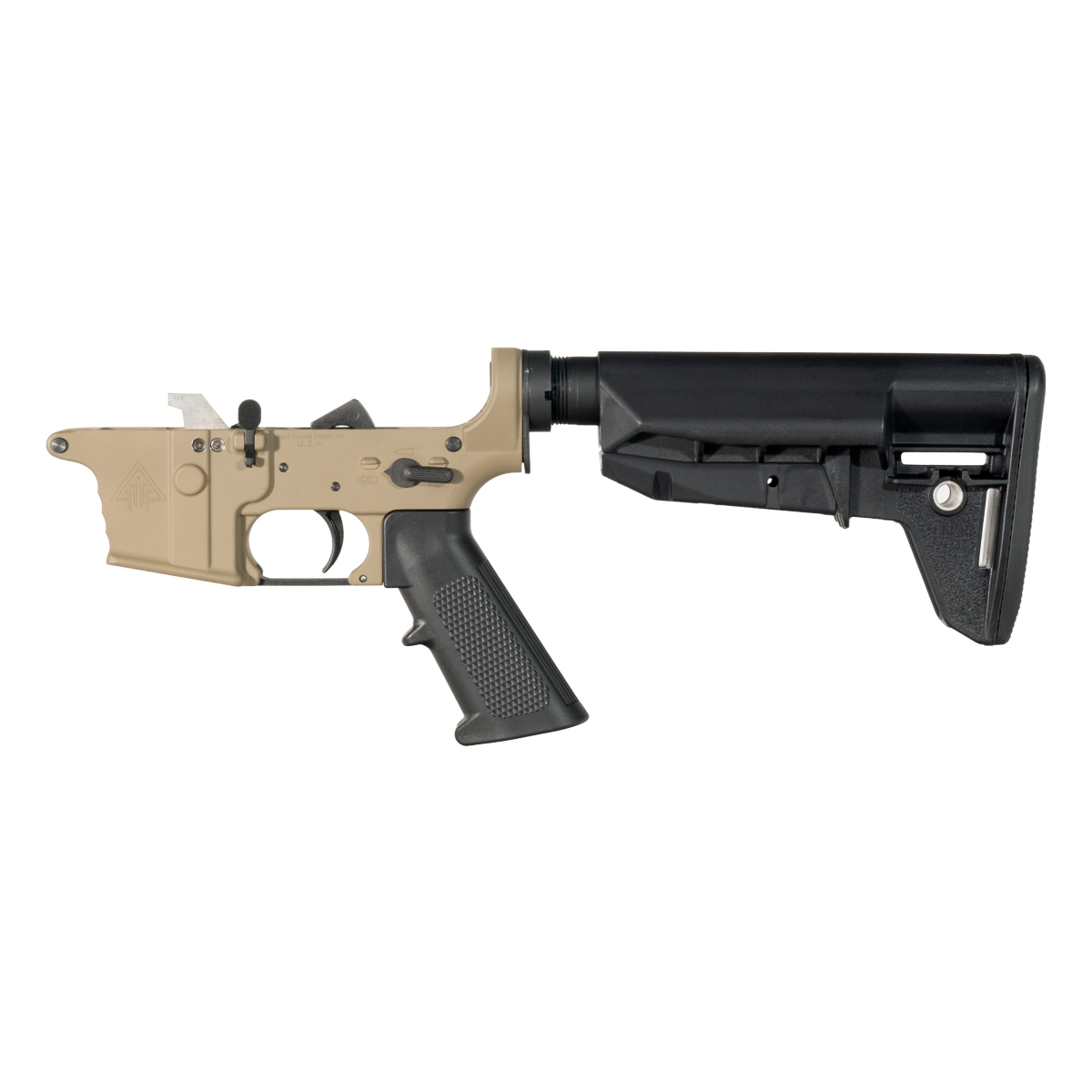 DTT FDE AR-9 Rifle Lower Build Kit, BCM Mod 2 SOPMOD Stock